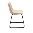 Brassex - Chaise de visite 538297 Caden - ensemble de 2 - beige vintage-Structure en acier avec revêtement en poudre