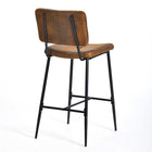 Homy Casa - Tabourets de Bar Industriels 26" avec Tissu Suédine Vintage et Cadre Métallique Noir - Paquet de 4-Montage facile: Assemblage simple et rapide avec tous les outils et instructions inclus.