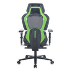 TygerClaw - DuoFlex Chaise de jeu ergonomique à dossier haut - Noir/Vert-Doté d'un système d'équilibrage de poids de pointe avec quatre positions de verrouillage et un curseur de siège
