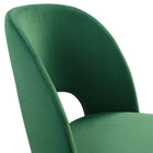 Modway - Rouse Performance Velvet Fauteuil d’appoint de salle à manger - Émeraude-8