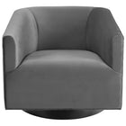 Modway - Twist Salon Accent Performance Velvet Chaise pivotante - Gris-Livré entièrement assemblé