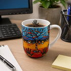 Oscardo - Tasse porcelaine « Remember » de John Rombough - 485 ml-Emballage boîte cadeau - Boîte spécialement conçue mettant en valeur l’œuvre de l’artiste avec des descriptions culturelles significatives