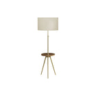 Monarch Specialties - Luminaire - 63 po H Lampadaire - Métal D'Or - Abat-Jour Ivoire / Crème - Contemporain-Un lampadaire élégant et moderne de 66 pouces de haut en métal doré, surmonté d'un abat-jour contemporain en tissu lin ivoire en forme de tambour et d'une base au design tripode élégant