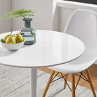 Modway - Lippa Rond de 28 po Bois Table à manger, Blanc-Assemblée requise