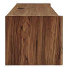 Modway - Emric Vague 71 » Armoire TV murale, Noyer-Installation murale nécessaire