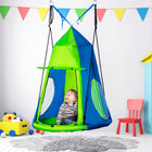 Outsunny - Tente balançoire suspendue pour enfants pour arbre de jardin, nid sensoriel étanche - vert-Résistant à l'eau, laissant les gouttes de pluie glisser jusqu'au sol 