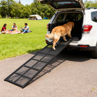 PawHut - rampe de voiture pour chien 75 po pour grands chiens - pliante et portable-Le cadre en acier robuste supporte jusqu'à 132 lb (60 kg) pour une stabilité à toute épreuve 