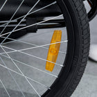 Aosom - Remorque de vélo pour chien avec attelage, roues pour chiens de taille moyenne, jaune-Une laisse de sécurité, des réflecteurs, un drapeau et des roues verrouillables pour plus de sécurité 