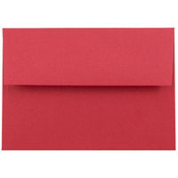 JAM Paper - Enveloppes d'invitation colorées A1 - 4 barres - 3 5/8 x 5 1/8 - rouge recyclé - Paquet de 100-Caractéristiques de l'enveloppe : Fermeture à rabat droit en gomme, finition en papier lisse de haute qualité, fabriquée à partir de 30 % de matériaux recyclés