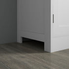 HOMCOM - Armoire de rangement 23,6 po L pour salon - blanc-À placer dans votre cuisine, salon, salle à manger ou bureau pour un espace de rangement supplémentaire 