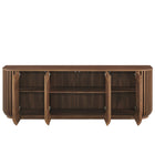 Modway - Fortitude 75" Armoire de rangement à buffet courbé - Noyer-8