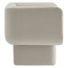 Modway - Tate Performance Velvet Chaise d’accent - Amande-Glissières de plancher en plastique