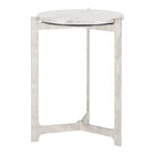 Zuo - Barmas Table d’appoint - Blanc/Argent-Couleur: Blanc/Argent