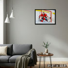 Sergei Bobrovsky 20x29 Panthers - Toile encadree - 31" x 22"-Prêt à accrocher - livré entièrement assemblé