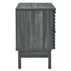 Modway - Render Deux tiroirs Table de chevet, Fusain-Construction durable en panneaux de particules