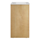 Modway - Appia 24" Vanette de salle de bain - Oak White-Trous centraux de 8"
