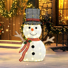 Outsunny - Décoration de Noël bonhomme de neige lumineux avec 56 lumières LED - Blanc-Le cadre en acier thermolaqué résiste à la rouille et à l'usure  