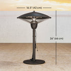 Outsunny - Chauffage électrique d'extérieur 1500W pour terrasse avec protection contre le basculement-Finition noire élégante et design rétro de lampe de bureau ajoutent du style à votre terrasse 