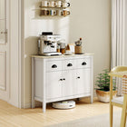 HOMCOM - Buffet 39,4 po L avec rangement - blanc-Les étagères réglables offrent des solutions d'organisation flexibles 