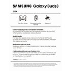 Samsung - Oreillettes Galaxy Buds3 – Argent-ANC, le son comme il faut. Plus besoin de régler le son à tâtons grâce à l’ANC. Que vous profitiez des plus récentes émissions, que vous appeliez votre meilleure amie ou que vous écoutiez votre liste de chansons préférée, profitez de réglages optimisés où que vous alliez.
