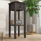 HOMCOM - Table d’appoint 2 niveaux avec rangement - café-Couleur : Café 
