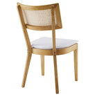 Modway - Caledonia Tissu tapis Chaise à manger Ensemble de 2 - Blanc naturel-9