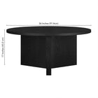 Hudson&Canal - Table basse ronde Anders de 91 cm de largeur, , grain noir-9
