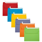 JAM Paper - Enveloppes d'invitation colourées A9 avec fermeture autocollante à décoller et coller - 5 3/4 x 8 3/4 - couleurs primaires assorties - 150/paquet-Couleurs : Bleu, Rouge, Orange, Vert, Violet, Jaune