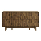 Modway - Owen 59 pouces 4 portes Buffet géométrique - Noyer-Assemblée requise