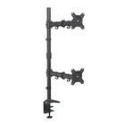 ShoppingAll - Support sur pied entièrement réglable pour deux écrans - noir-Peut accueillir un moniteur de 13 à 32 pouces et pesant jusqu'à 17,6 livres/8 kg, avec des trous de montage VESA de 75 mm x 75 mm ou 100 mm x 100 mm.