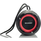 Sharp - GX-BT290-BK Enceinte Bluetooth portable étanche Crystal Clear avec éclairage RGB, noire-Jusqu’à 14,5 heures de jeu