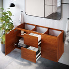 Modway - Scenic 48" Armoire de lavabo compatible avec un seul lavabo (non inclus) - Noyer cerisier-Calleton de montage compatible avec les cloisons sèches
