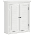 kleankin - Armoire murale de salle de bain pour salon et entrée - blanc-Le design mural permet de gagner de la place