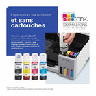 Epson - Imprimante multifonction couleur sans fil EcoTank ET-2900 à réservoirs d’encre géants - Blanc-Réservoirs d’encre de très grande capacité et bouteilles d’encre EcoFit à détrompeur unique qui facilitent le remplissage des réservoirs — pas de gâchis, pas de stress, pas de confusion de couleurs, conception qui s’intègre à presque tout environnement de travail