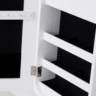 HOMCOM - Armoire à bijoux avec miroir autoportante - 11,75 po L x 57,5 po l x 14,25 po H - blanc-Fabriqué en panneau MDF de haute qualité pour une utilisation durable 