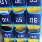 Kore Design - Organiseur de rangement suspendu pour téléphone portable, 30 poches, noir/jaune-Accès facile : permet aux étudiants et aux enseignants de localiser et de récupérer les articles rapidement et efficacement.