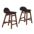 Modway - Juno Tabouret de comptoir - Brown - Ensemble de 2-Dossier bas