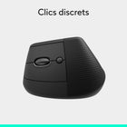 Logitech - Lift Left Souris Ergonomique Verticale - Graphite-Les pièces en plastique de Lift contiennent du plastique post-consommation certifié recyclé (Graphite: 70%; hors plastique dans le récepteur, la batterie, le circuit imprimé (PWA), le câble FFC et l'emballage).