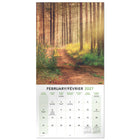 Mead - Calendrier décoratif Sentier nature 2027, 12 po x 12 po, bilingue-Les grilles mensuelles offrent amplement d’espace pour écrire des rappels