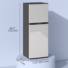 HOMCOM - Réfrigérateur mini 2 portes avec congélateur - 4,6 pi³ - argenté-Ce réfrigérateur compact fonctionne à seulement 40 dB, garantissant une atmosphère silencieuse 