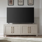 Hudson&Canal - Meuble TV Chabot pour téléviseurs jusqu'à 75" - Blanc aulne-Caractéristiques assemblage facile