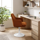 Modway - Lippa Salle à manger pivotante Performance Velvet Fauteuil - Rouille Blanche-Capacité de pivot à 360º