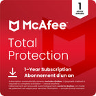 McAfee - Total Protection logiciel antivirus pour 1 appareil(Windows/Mac/Android/iOS/ChromeOS) - abonnement d'un an avec renouvellement automatique [téléchargement]-Protégez votre vie numérique avec McAfee Total Protection. Restez en sécurité grâce à un antivirus primé, une protection contre les arnaques, une surveillance de l'identité et un VPN.