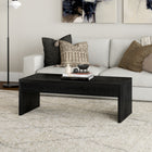 Hudson&Canal - Table basse rectangulaire Lawrence , 48 po de largeur, grain noir-Caractéristiques assemblage facile