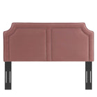 Modway - Cynthia Performance Velvet Tête de lit King/King de Californie, Rose poussiéreuse-Frontière de Nailhead