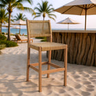 Zuo - Corde Tabouret de bar - Beige-Aucun assemblage requis