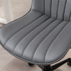 HOMCOM - Chaise d’ordinateur pivotante à 360-degrés sans accoudoirs - gris foncé-Matériaux : Microfibre (100 % polyester), mousse, panneau composite