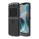AXS - ULTRA CLEAR étui testé contre les chutes pour Moto RAZR 50 (2024) - Transparent-Rebords biseautés surélevés protégeant votre appareil contre les chutes directes sur l’écran du téléphone et empêchant l’usure lorsqu’il est posé à l’envers