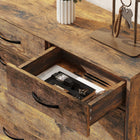 HOMCOM - Armoire d’entrée avec 2 tiroirs basculants pour 12 paires - brun rustique-Couleur : brun rustique