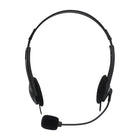 Adesso - Xtream H4 Casque stéréo double 3,5 mm avec micro, réduction de bruit, câble de 6 pi, léger - noir-Idéal pour un usage général, la musique, le bureau et le télétravail